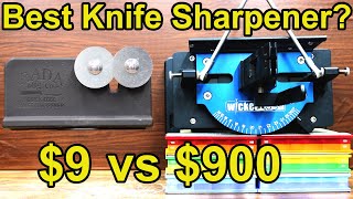 9 vs 900 Knife Sharpener Lets find out Wicked Edge Lansky Edge Pro Apex Spyderco Rada [upl. by Radec]