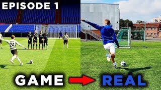 RECREATING FREE KICKS WE SCORED IN A VIDEO GAME [upl. by Harmonia]