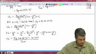 Lec 34 Steady solutions flow down inclined plane [upl. by Dalury]