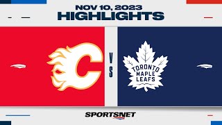 NHL Highlights  Flames vs Maple Leafs  November 10 2023 [upl. by Nage]