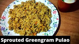 Sprouted Greengram Pulao  Hesaru kalu Pulao Recipe  Molake Kalina Pulao  Moong Pulao Recipe [upl. by Aikimat]