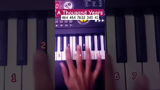 A Thousand Years Easy Piano Tutorial viral shorts [upl. by Terle492]