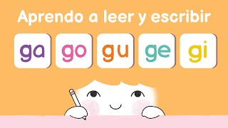 silabas para niños ga go gu  Syllables with Gg [upl. by Byler]