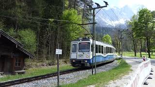 Bayerische Zugspitzbahn Wagen 1214  Talfahrt zw Eibsee und Grainau [upl. by Eltsyek]