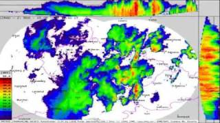 Potężne Nawałnice Trąba Powietrzna 15 Sierpnia 2008 Radar Bourky [upl. by Annuhsal]