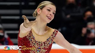 Gracie Gold delivers emotional comeback free skate at Nationals  NBC Sports [upl. by Alinoel578]