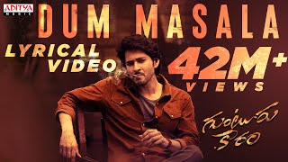 Dum Masala Lyrical Song  Guntur Kaaram Songs  Mahesh Babu  Trivikram  Thaman S S Radha Krishna [upl. by Idissac253]