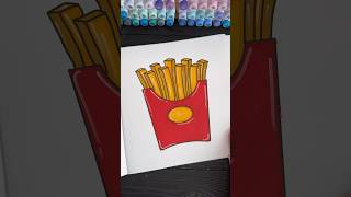 Coloring with me 🥰 Coloring book Food Bold and Easy shorts [upl. by Yerffe]