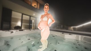 VOOR HET EERST IN DE JACUZZI BABYBUIK UPDATE👶🏼 [upl. by Atinek]