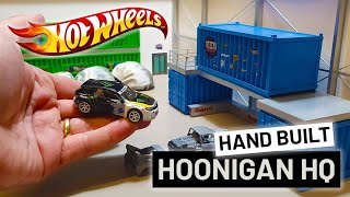 Hand Built Hoonigan HQ Ken Block Garage for Hot Wheels amp Matchbox Cars [upl. by Nnagem]