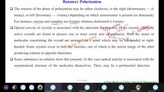 Rotatory Polarization 2021 [upl. by Saucy]