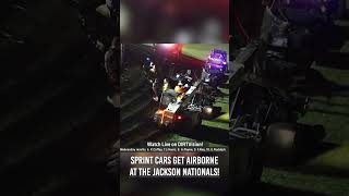 Sprint Cars Get AIRBORNE shorts sprintcars Jacksonnationals WorldofOutlaws [upl. by Renata604]