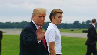 See How Tall Barron Trump Got in Just a Year [upl. by Tnecillim834]