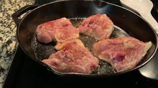 Beginner’s Dinners  PanSeared Chicken Thighs [upl. by Giark]