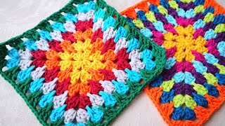 Kaz Ayağı Motif Yapımı  Larksfoot Stitch Granny Square tutorial motif 5 [upl. by Rheba]