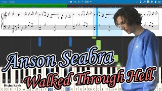 Anson Seabra  Walked Through Hell Piano Tutorial  Sheets  MIDI Synthesia [upl. by Attem]