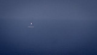 Falcon 9 First Stage Reentry Footage from Plane [upl. by Dowd]