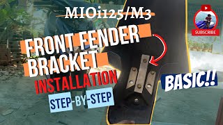 HOW TO FIX MIO i125 FRONT FENDER BRACKET VIBRATION STEP BY STEP INSTALLATION [upl. by Niuq575]