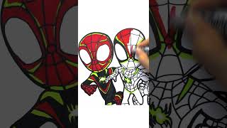 🔴🔴How To Draw and Coloring Marvels Spidey and His Amazing Friends  DISNEY [upl. by Suzzy]