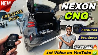 New Tata Nexon CNG Creative Plus Varient 🔥  Tata Nexon CNG Walkaround Review  Nexon CNG Base Model [upl. by Bartholomeo]