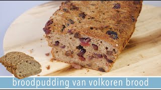 Broodpudding van oud volkoren brood 🍞  RENSKES RECEPTEN [upl. by Lipscomb]