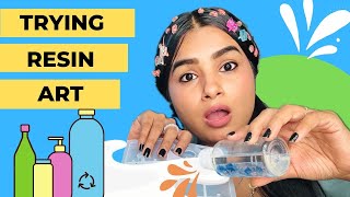 Trying Resin Art 😱 Aadha gira diya 😱 crafteraditi diy handmade unboxing ASMR CrafterAditi [upl. by Tammara678]