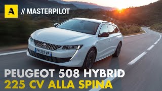 PEUGEOT 508 HYBRID 2020  225 CV e 54 km di autonomia in elettrico Prova pregi e difetti [upl. by Llekcir]