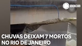 Chuvas deixam 7 mortos no estado do Rio de Janeiro [upl. by Moser]