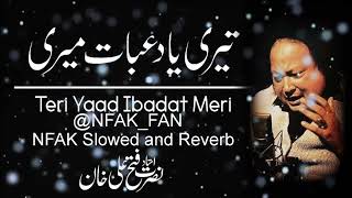 Teri Yaad Ibadat Meri By  Nusrat Fateh Ali Khan   Slowed and Reverb Qawali NFAKFAN [upl. by Trahern]