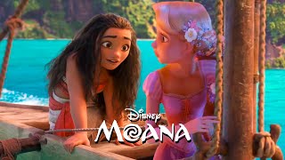 Princess Rapunzel and Moana on the beach  Forest Spirit Frozen 3 Fanmade Scene [upl. by Notgnimer]