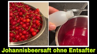 schneller Johannisbeersaft ohne Entsafter  Johannisbeeren Rezept  Selbstversorgung Ribisel [upl. by Tracee]