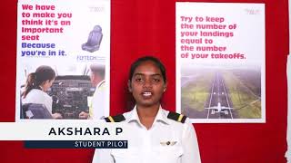 Akshara P  Flytech Aviation Academy [upl. by Llen417]