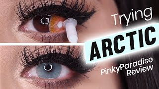 Uris Arctic Series Colored Contacts TryOn  PinkyParadise [upl. by Aeresed]