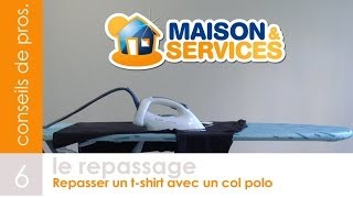 Repasser et plier un tshirt avec un col polo  Vidéo n°6 [upl. by Hite]