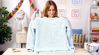 How To Knit A Chunky Wonderwool Sweater From Wool amp The Gang  Good HouseKeeping [upl. by Tibold709]