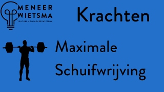 Natuurkunde uitleg Kracht 15 Maximale schuifwrijving [upl. by Assyral]