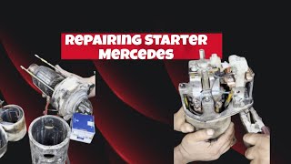 Repairing Starter Mercedes truck [upl. by Ardnazxela]