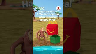 Beli Happy Meal dapat 1 lagi mainan kejutan GRATIS 🎁 [upl. by Ayak]