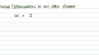 A2 Level Econ Aggregate Expenditure 113  Income Determination in an Open Economy [upl. by Mylor]