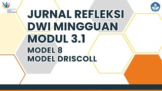 JURNAL REFLEKSI DWI MINGGUAN MODEL 8 DRISCOLL [upl. by Aitercal534]