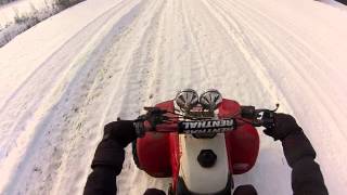 Yamaha Warrior 350 In Snow [upl. by Johannah93]