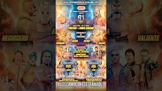 Cartelera del 91 Aniversario del CMLL luchalibremexicana luchalibre cmll aniversario wrestling [upl. by Keram]