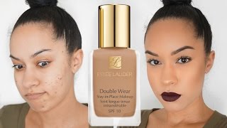 Estee Lauder Double Wear Foundation Review  Demo [upl. by Wakefield739]