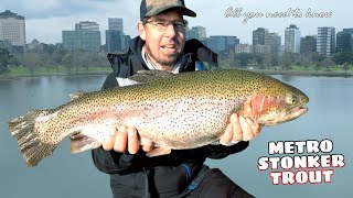 STONKERS  Fishing for GIANT Rainbow Trout around Metro Melbourne [upl. by Parnell854]