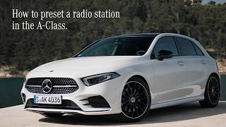 MercedesBenz AKlasse 2019  Hoe stel je een Radio Station in [upl. by Malliw]