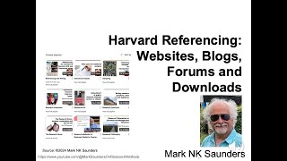 Harvard referencing Websites Blogs Forums and Downloads [upl. by Ribble234]