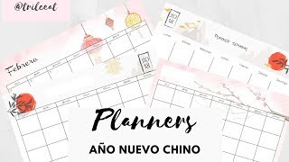 PLANNER MENSUAL Y SEMANAL  AÑO NUEVO CHINO  ORGANIZADORES GRATIS [upl. by Yoong]