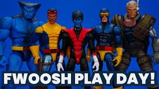 Fwoosh Play Day Custom Marvel Legends XMen Heads by Casting Cave and Fanplastic Four [upl. by Leahcimdivad614]