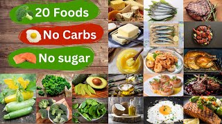 Zero CARBS Zero SUGAR Foods for healthy life [upl. by Nauqas]