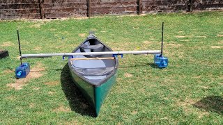 Homemade Outriggers Stabilizers Pontoons for Canoe [upl. by Hgieloj]